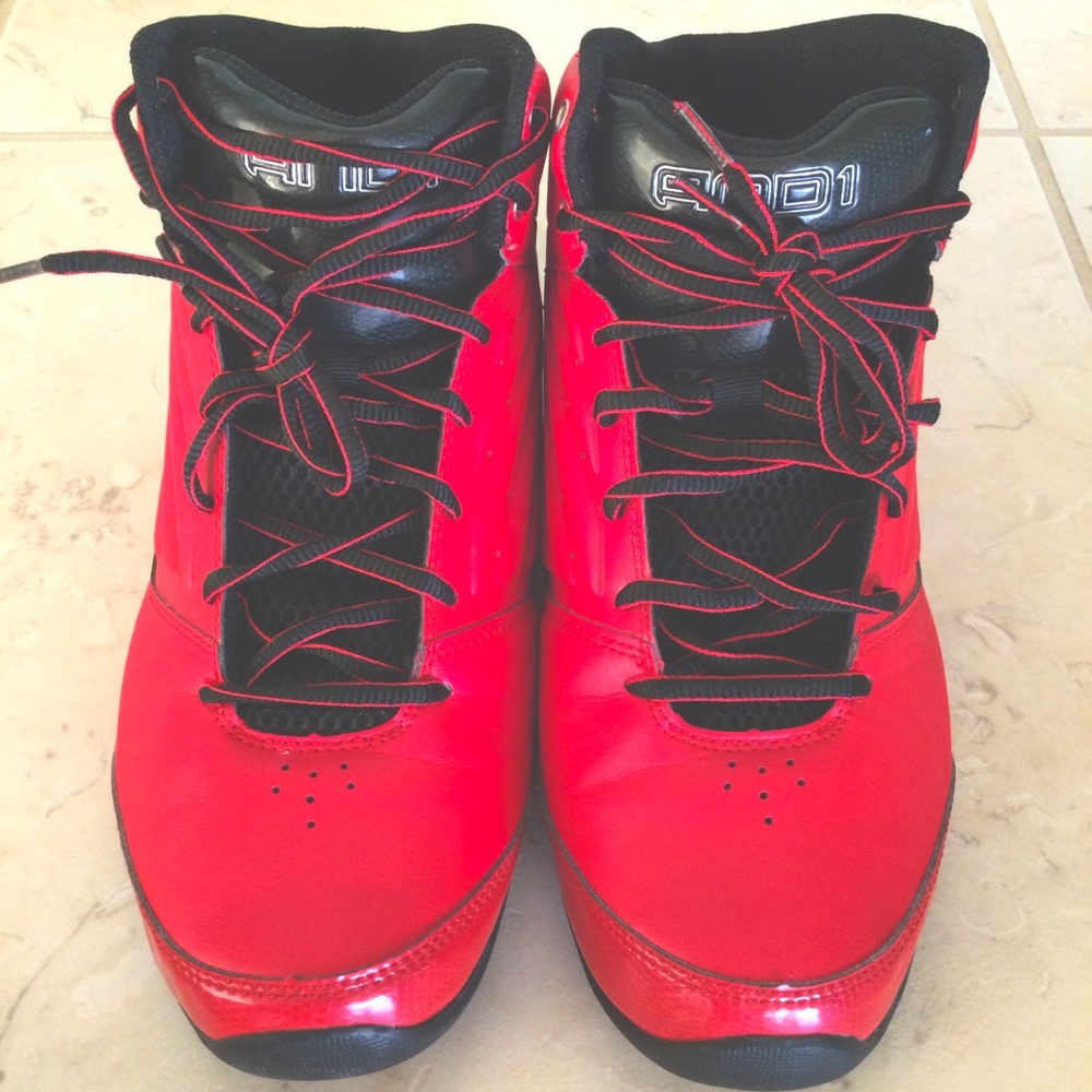 AND1 Red and Black Athletic Shoes